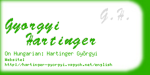 gyorgyi hartinger business card