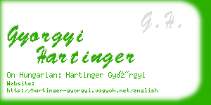gyorgyi hartinger business card